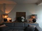2 mooie grote lampen zwart met barok kap grijs, Ophalen, Zo goed als nieuw, 75 cm of meer