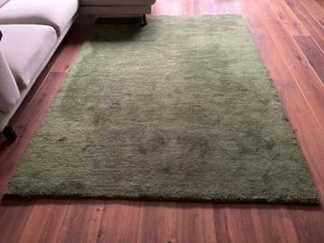 Mosgroen hoogpolig wollen tapijt 1.70 x 2.40 m beschikbaar voor biedingen