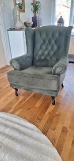 Fauteuil mosgroen., Huis en Inrichting, Fauteuils, Ophalen of Verzenden, Zo goed als nieuw, 75 tot 100 cm, 50 tot 75 cm