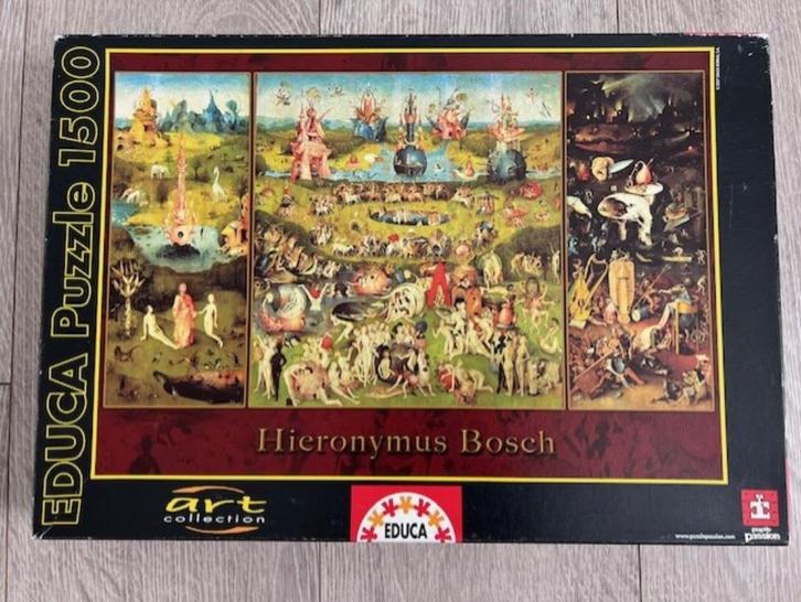 Educa -puzzel - Hieronymus Bosch -  1500 stukjes, Hobby en Vrije tijd, Denksport en Puzzels, Gebruikt, Legpuzzel, Meer dan 1500 stukjes