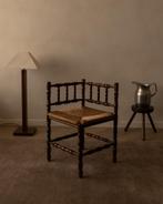 Vintage bobbin chair - Stoel met rieten zitting, Antiek en Kunst, Ophalen