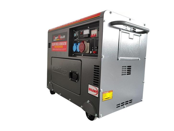 Aggregaat / Generator 220/380 7,5 KvA Kraft Müller DIESEl, Doe-het-zelf en Verbouw, Aggregaten, Nieuw, Dieselolie, 5 tot 10 kVA