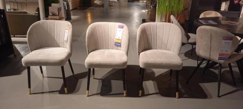 eetkamerstoel Shelly, Huis en Inrichting, Stoelen, Nieuw, Drie, Metaal, Stof, Overige materialen, Grijs, Ophalen