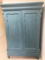 Blauwe Biedermeier kast met drie lade, Antiek en Kunst, Antiek | Meubels | Kasten, Ophalen