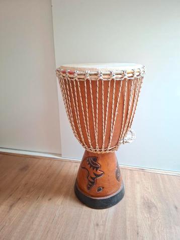 Grote Afrikaanse Djembe Trommel - 62cm beschikbaar voor biedingen