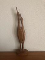 Vintage Houten Kraanvogel Sculptuur, Antiek en Kunst, Kunst | Beelden en Houtsnijwerken, Ophalen of Verzenden