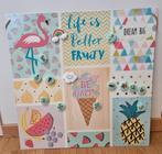 Leuk memobord met flamingo en ijsje, Ophalen, Zo goed als nieuw, Magneetbord