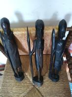 3houten beelden  35 cm hoog, Antiek en Kunst, Ophalen of Verzenden