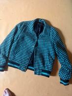 King Louie Bomberjack Pied-de-Poule Blauw/Zwart Maat M, Ophalen of Verzenden, Zo goed als nieuw, Maat 38/40 (M), Blauw