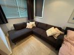Nette en comfortabele antraciet/grijze hoekbank (rechts), Huis en Inrichting, Banken | Bankstellen, Ophalen, Zo goed als nieuw