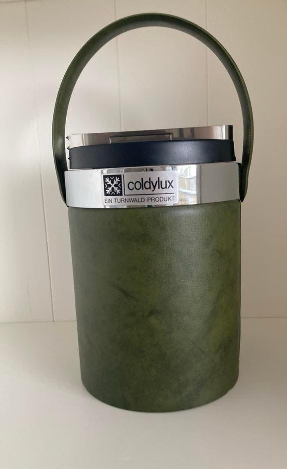 Vintage - Coldylux ijsblokjes wijnkoeler - emmer - groen, Ophalen of Verzenden, Huis en Inrichting