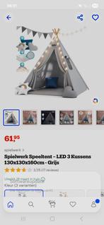 Speeltent met LED-verlichting en kussens - Zo goed als nieuw, Kinderen en Baby's, Speelgoed | Speeltenten, Ophalen of Verzenden