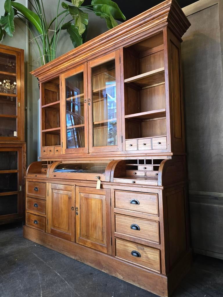 Mooie Grutterskast | Apothekerskast | Buffetkast bolle klep, Gebruikt, 200 cm of meer, Niet te achterhalen, Glas