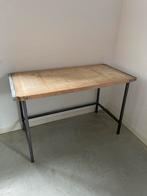 Uniek bureau met stalen frame en steenschot blad, Ophalen, Gebruikt, Bureau
