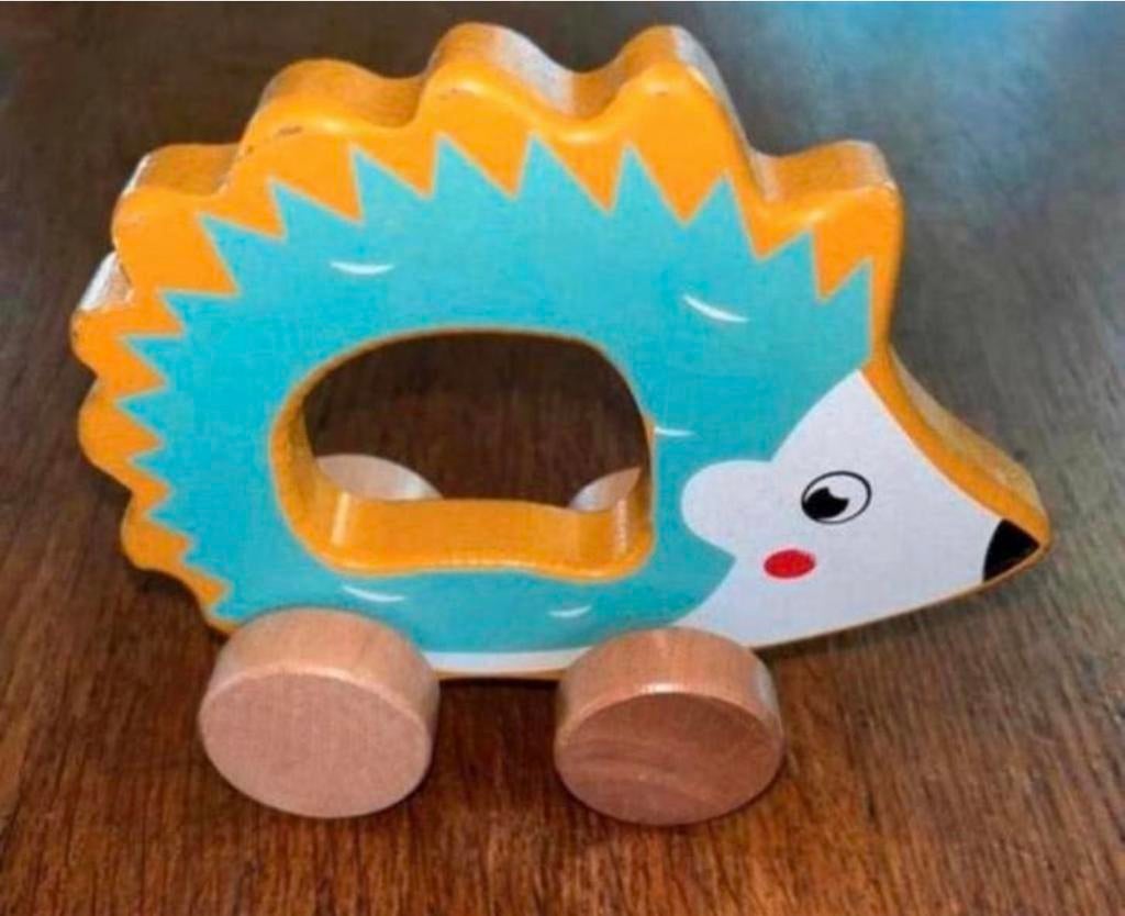 Speelgoed houten egel op wielen unisex, Kinderen en Baby's, Speelgoed | Houten speelgoed, Ophalen of Verzenden, Zo goed als nieuw