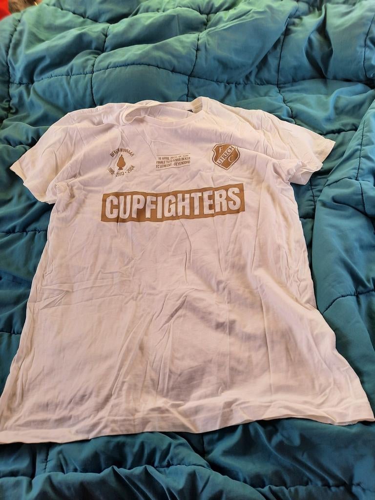 FC Utrecht Cupfighters T-shirt - maat 2XL, Verzenden, Wit, Overige maten, Gedragen