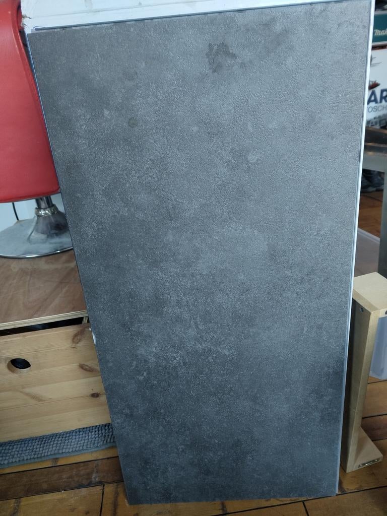 Bruynzeel click PVC Vlieland tegel XL donkergrijs betonlook, Ophalen, 60 cm of meer, Nieuw, Minder dan 5 m²