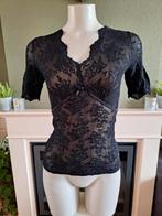 Caroll Paris zwart nude kanten top S 36, Kleding | Dames, Zwart, Zo goed als nieuw, Korte mouw, Maat 36 (S)