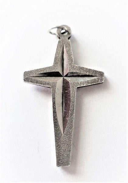 Prachtig zilveren 3D kruisje, Modern & Strak (7863-136), Ophalen, Zo goed als nieuw, Kruis of Symbool, Zilver