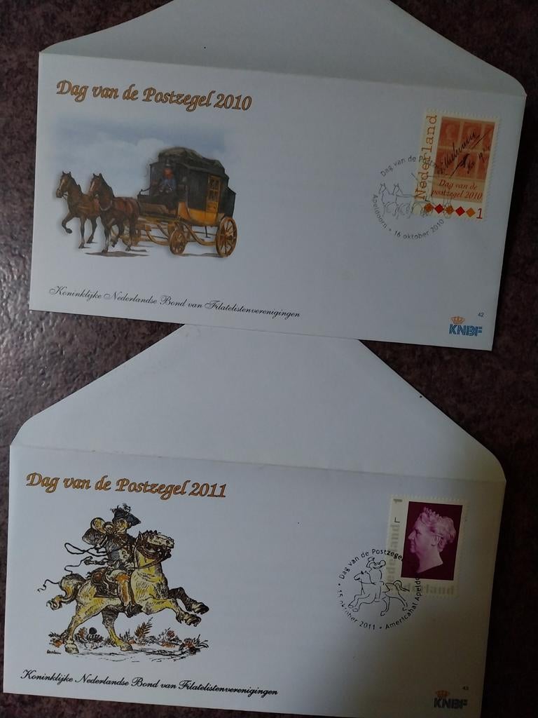 Twee Nederlandse afwijkende FDC's Blanco., Postzegels en Munten, Postzegels | Eerstedagenveloppen, Ophalen of Verzenden, Nederland