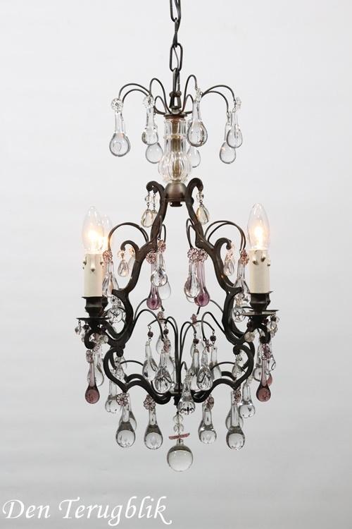 Kleine Franse kroonluchter, Antiek en Kunst, Antiek | Lampen, Ophalen of Verzenden