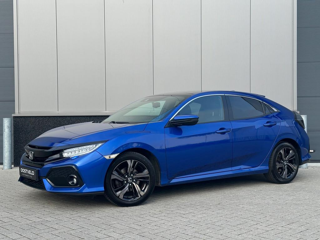 Honda Civic 1.0 i-VTEC Executive Pano Camera Adaptive Cruise, Auto's, Honda, Stof, Gebruikt, Zwart, 129 pk