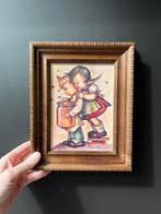 Vintage Hummel prent in houten lijst, Verzamelen, Gebruikt, Ophalen of Verzenden, 1940 tot 1960, Prent