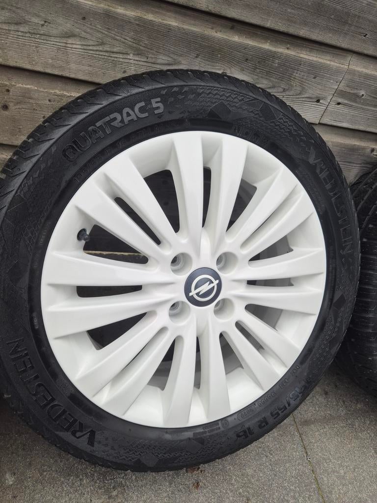 Opel 16 inch wit 4x100 195/55 R16 orginelen velgen opel GM, Auto-onderdelen, Banden en Velgen, Ophalen, 16 inch, Band(en), 195 mm
