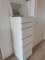 IKEA Malm ladekast met spiegel, 6 lades, wit, Ophalen, Minder dan 50 cm, 5 laden of meer, 100 tot 150 cm