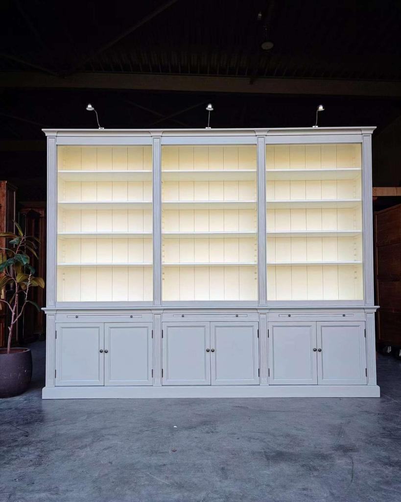 Grote / Brede bibliotheekkast | Hoge Boekenkast  300cm #2718, Huis en Inrichting, Kasten | Boekenkasten, Niet ingevuld, Metaal