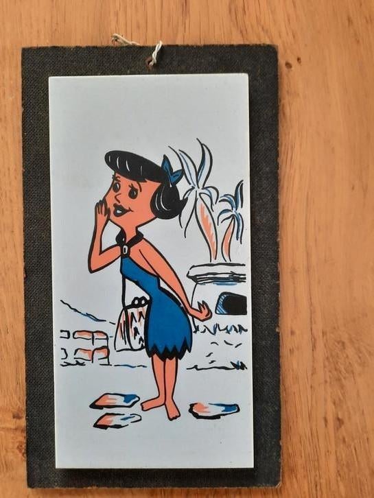 Vintage Flinstones tegelje uit 1965 - Betty Rubble, Ophalen of Verzenden