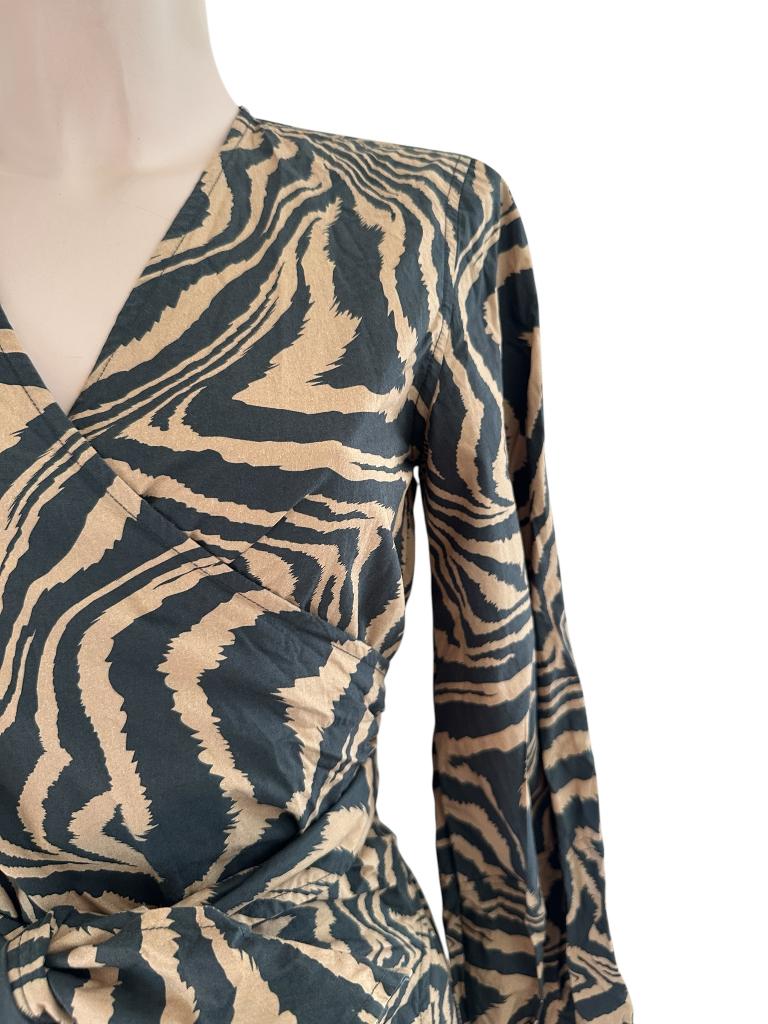 Ganni shirt lange mouw S, Kleding | Dames, T-shirts, Maat 38/40 (M), Verzenden, Zwart, Zo goed als nieuw