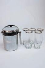 Vintage longdrinkglazen + ijsemmer, Ophalen, -, -, Overige typen