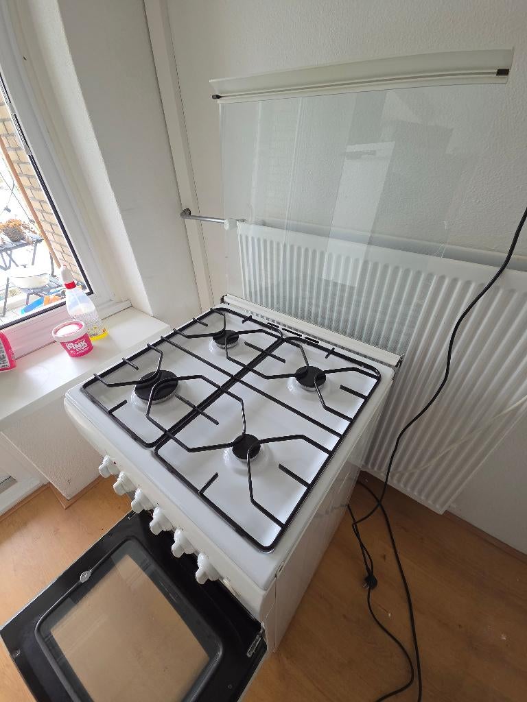 Gasfornuis met elektrische oven, Witgoed en Apparatuur, Fornuizen, Ophalen, Gebruikt, Minder dan 85 cm, 60 cm of meer