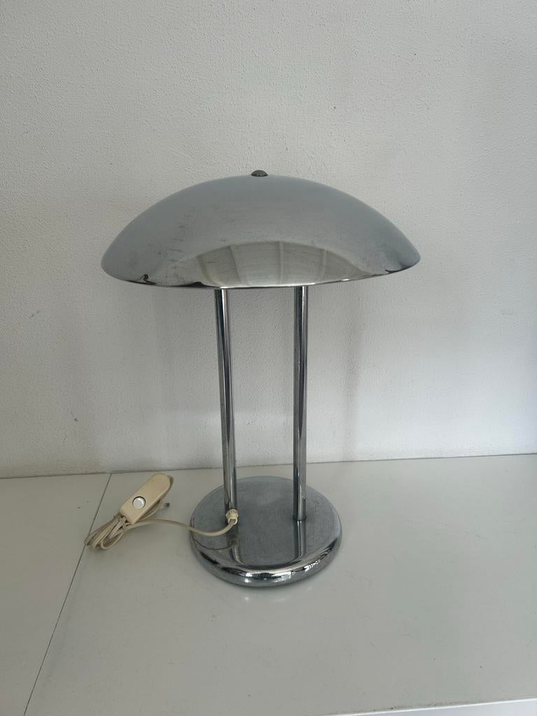 IKEA vintage champignon tafellamp chroom, Ophalen of Verzenden, Gebruikt, Metaal, Minder dan 50 cm