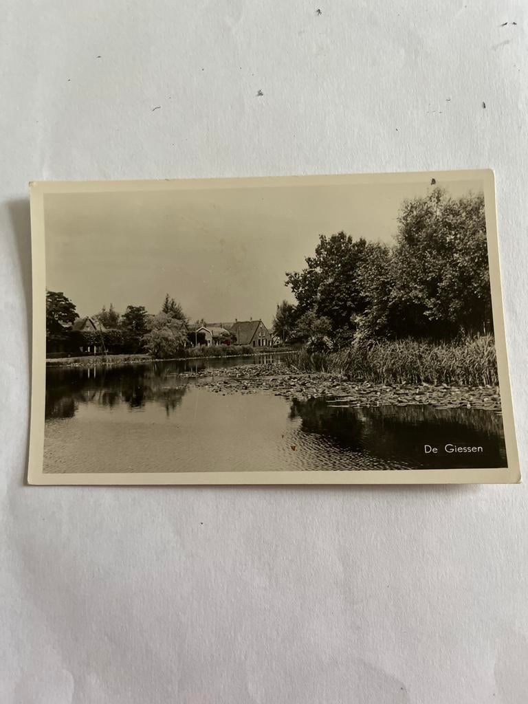 Ansichtkaart De Giessen, zwart-wit, echte foto, Verzamelen, Ansichtkaarten | Nederland, Ophalen of Verzenden, Ongelopen