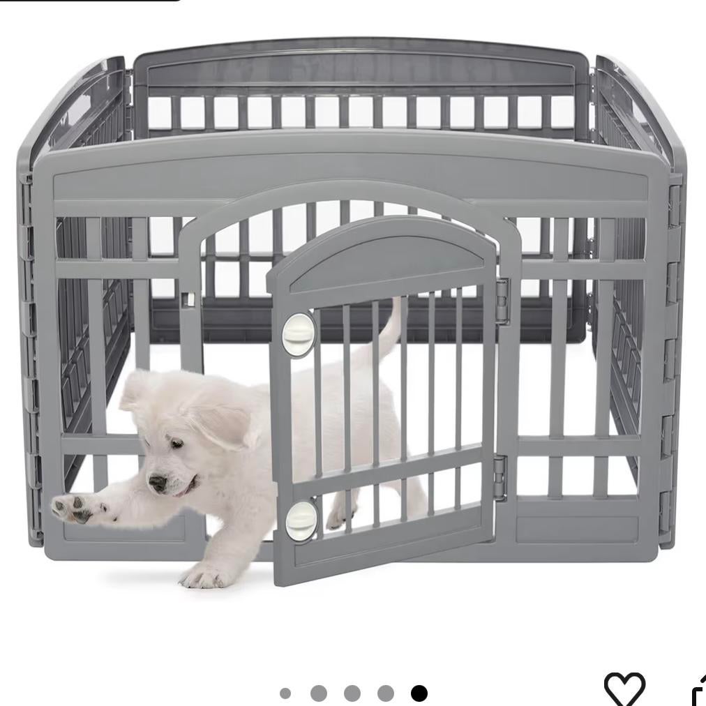 Kunststof puppy ren/bench opvouwbaar., Ophalen, Zo goed als nieuw