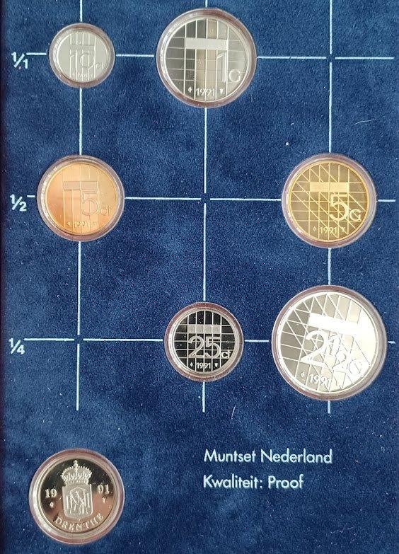 Jaarset Nederland 1991 Proof, Postzegels en Munten, Munten | Nederland, Verzenden, Koningin Beatrix, Euro's