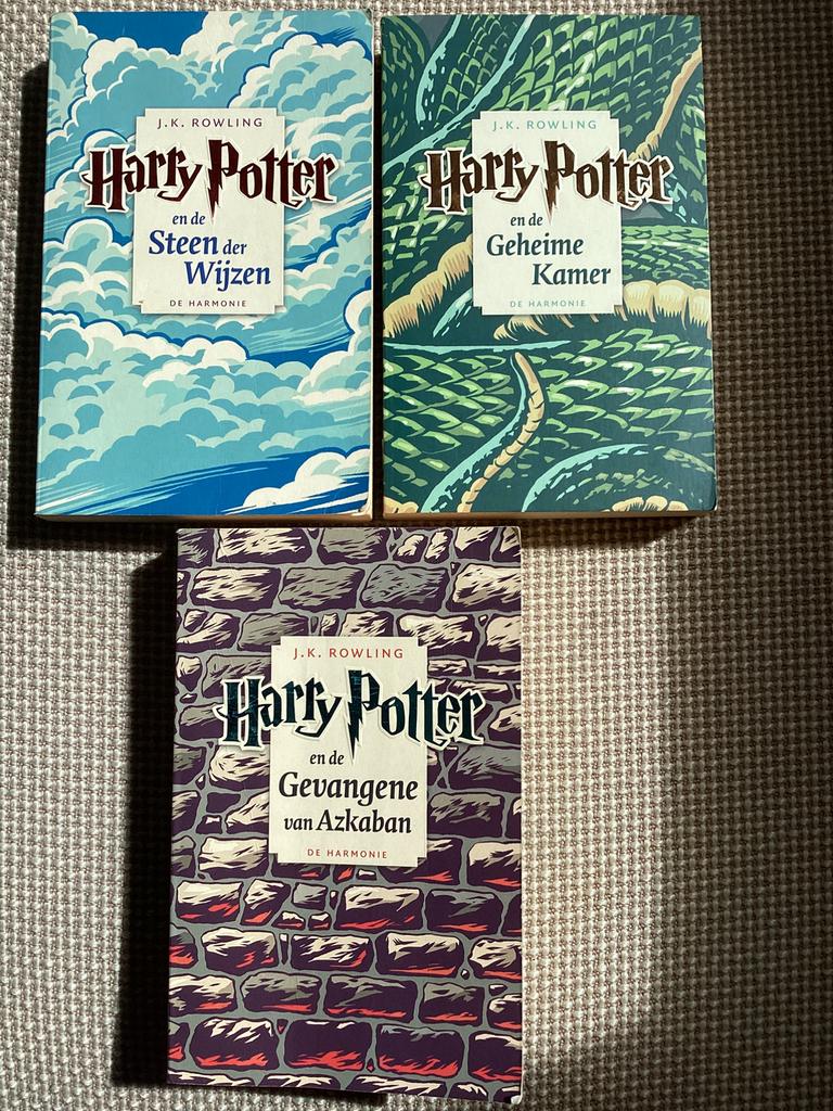 3 x Harry Potter, deel 1, 2 en 3, Boeken, Ophalen of Verzenden, Gelezen