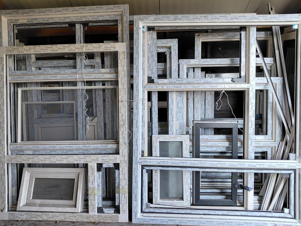 Partij nieuwe kunststof kozijnen schuco, Doe-het-zelf en Verbouw, Kunststof, Raamkozijn, Nieuw, Ophalen of Verzenden