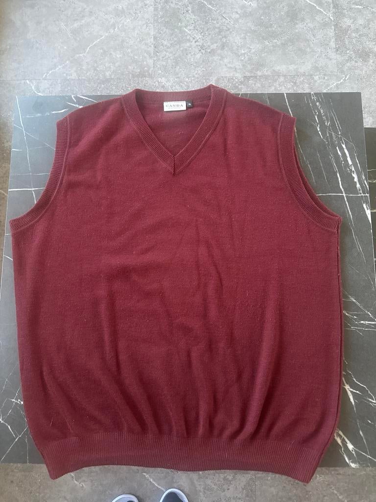 C&A Bordeauxrode Mouwloze Trui - Maat XL, Kleding | Heren, Truien en Vesten, Ophalen of Verzenden, Zo goed als nieuw, Maat 56/58 (XL)
