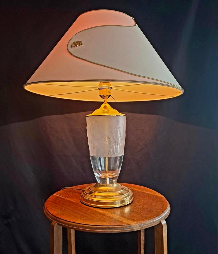 Vintage Nachtmann "Safari" Tafellamp, Ophalen, Glas, Minder dan 50 cm