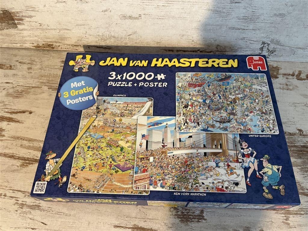 Jan van Haasteren - olympics - united europe - ny marathon -, Hobby en Vrije tijd, Denksport en Puzzels, Ophalen of Verzenden
