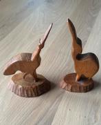 2 Houten sculpturen (vintage), Ophalen
