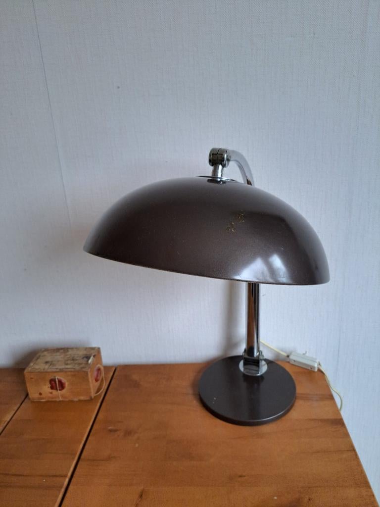 Mid century hala zeist 144 vintage tafellamp bureaulamp buro, Ophalen, Gebruikt, Minder dan 50 cm