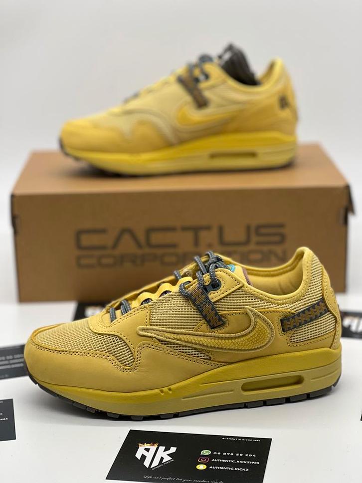 Nike Air Max 1 x Travis Scott Cactus Jack Saturn Gold, Kleding | Heren, Schoenen, Nieuw, Sneakers of Gympen, Overige kleuren, Ophalen of Verzenden