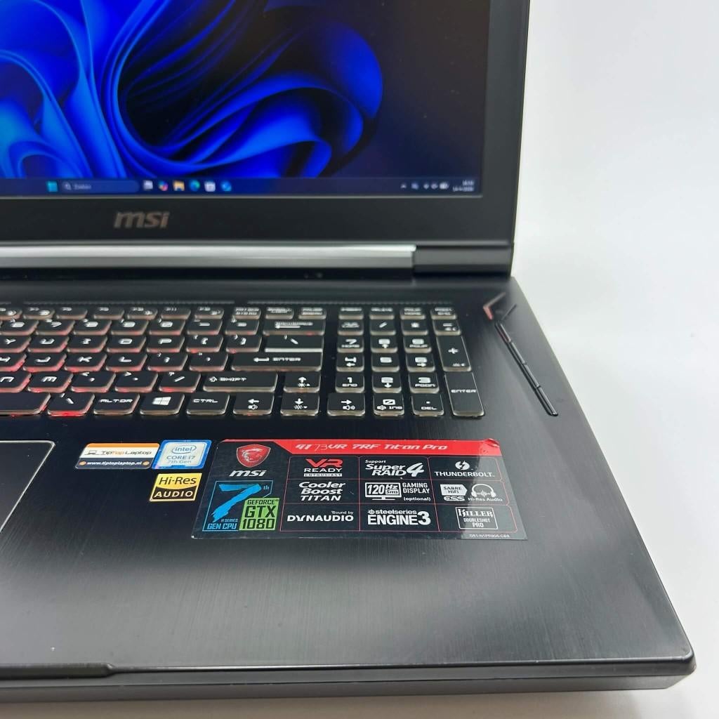 MSI GT73 Titan Pro | 17 Inch | Core i7 | 16GB RAM | 1.5TB, Met videokaart, Qwerty, Refurbished, Intel® Core™ i7 