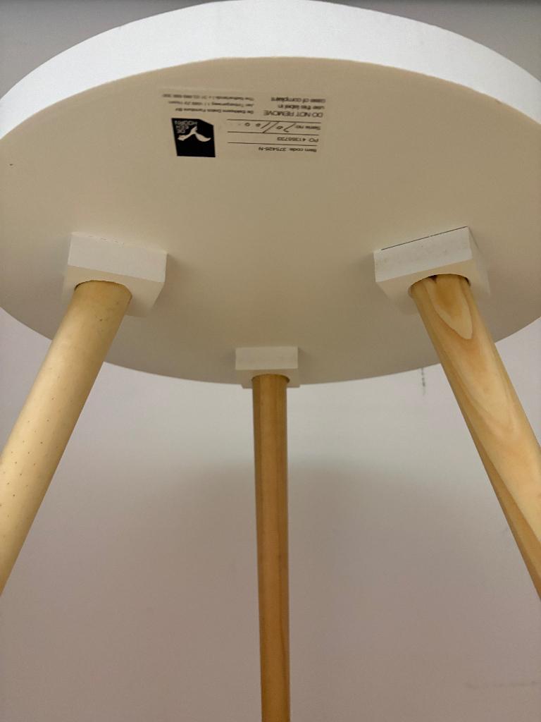 WOOOD Sasha Bijzettafel - MDF - Naturel - 41x41x40.5, 50 tot 100 cm, Verzenden, Woood, Rond