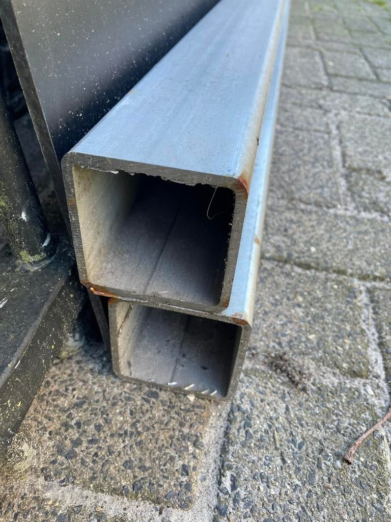 Rvs, koker profiel 80x80, Ophalen, Zo goed als nieuw, Overige metalen