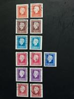 Nederland 1 kopjes uit postzegelboekje gestempeld, Ophalen of Verzenden, Na 1940, Gestempeld